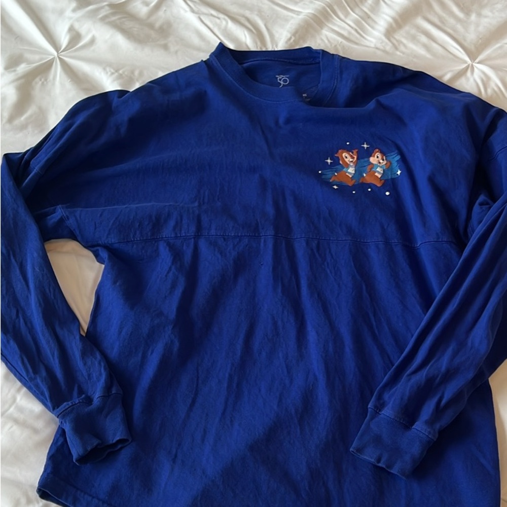 Disney Blue Sweatshirt with Embroidered Characters